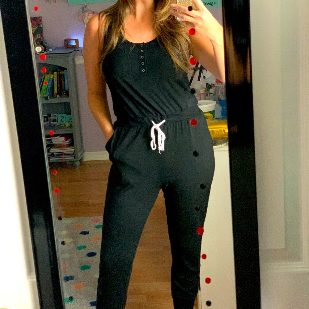 Super comfy black jumpsuit.